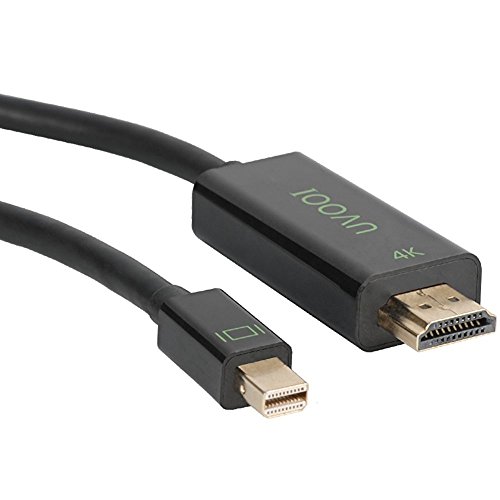HDMI Cable for Mac Mini DisplayPort to HDMI 4K 10 Feet, UVOOI MDP to HDMI Adapter Cable for HDTV, Project, Monitor and All MDP Port PCs
