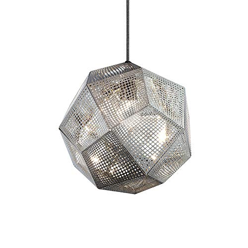 Plafonnier lustre en acier inoxydable avec bouton LED rond haut de gamme