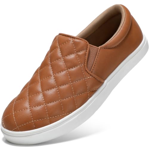 Image of STQ Slip On Shoes for Women Quilted Fashion Sneakers