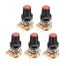 uxcell 5Pcs 100K Ohm Variable Resistors Single Turn Rotary Carbon Film Taper Potentiometer with Knobs