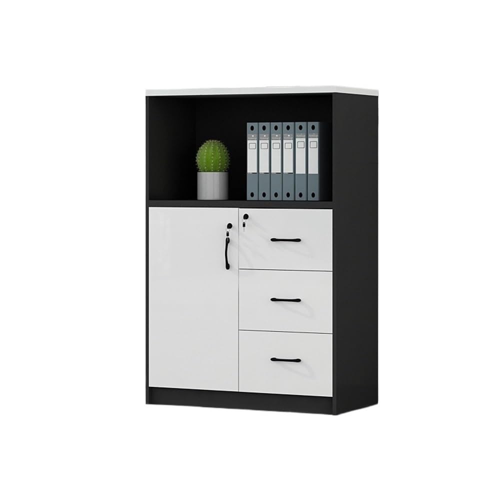 MYUYEE Wooden File Cabinet - Short Office Nizer With Ders, Ideal For Data Sto & Miscellaneous Items, Slish And Functal Filing Solut For Home Or Office