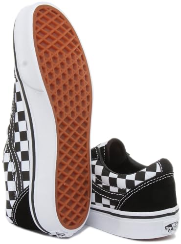 Vans Jungen Ward Suede/Canvas Sneaker, Schwarz Checker Black True White Pvj, 34 EU – Ansicht 5