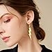 REELMAR 80s Dangle Earrings for Women Trendy 18K Gold-Plated Lightning Bolt Drop Earrings Minimalist Stainless Steel Geometric Statement Earings Jewelry (Gold-Plated)