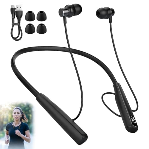 ZestEcho Écouteurs Bluetooth 5.3 Tour de Cou, ecouteurs sans Fil Sport avec Longue autonomie, Charge Rapide USB-C, IPX4, Son HiFi, Micro et aimants, ecouteurs...