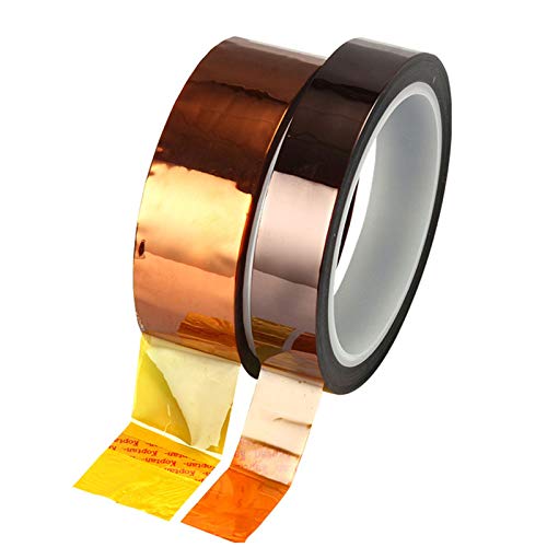 2pcs 30M Brown Polyimide Adhesive High Temperature Heat Resistant BGA Tape Thermal Insulation Tape Insulating Tape 3DPrintingBoardProtion(35mm)