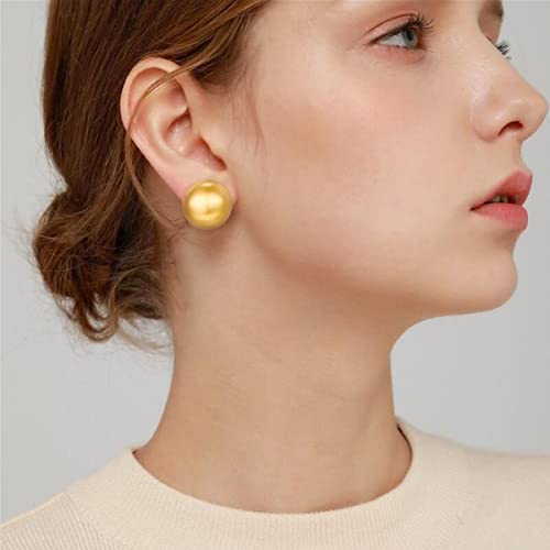 Stud Earrings for Women Half-ball Mattle Gold Sliver Studs Gold Brushed Button Earrings for Women Fashion Vintage Stud Earrings for Party Jewelry2