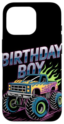 Birthday Boy Monster Truck Ƒ傫ȃ^C j̎qa X}zP[X iPhone 16 Pro p