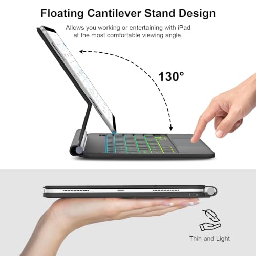 Image of FOGARI Keyboard Case for iPad Pro11 M4 2024 11 inch,Black