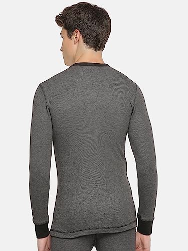 Image of Macroman M-Series Warmax Thermal Upper for Men with Full Sleeve Crew Neck in Double-Layered Viscose Cotton Poly Blend for Extreme Cold Weather