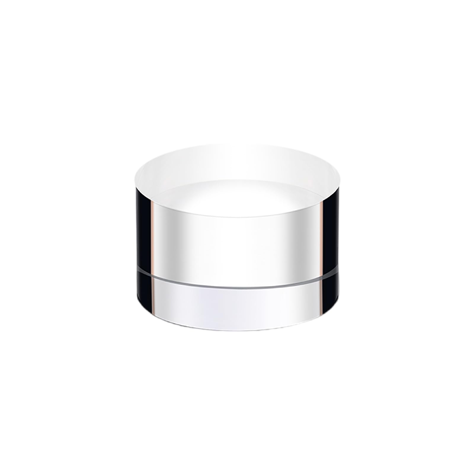 EYRMQWJPC Acrylic Cube Display Block, Acrylic Cylinder Display Stand 5cm Diameter Multiple Heights(3cm)
