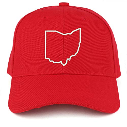 Trendy Apparel Shop Ohio State Outline Embroidered Youth Size Kids Structured Baseball Cap - Main Image