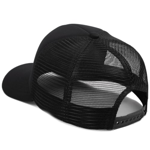 Boné Trucker Liso Aba Curva Com Regulagem (Preto)