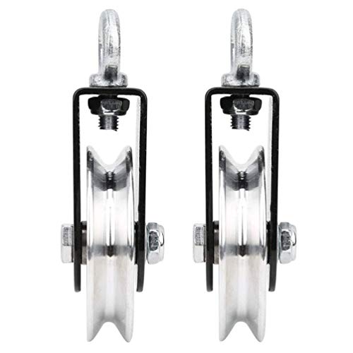 CLISPEED Conjuntos 2 Roda Polia Única Roda Pesados Roda Giratória Pulley Bloco De Carga Do Rolamento