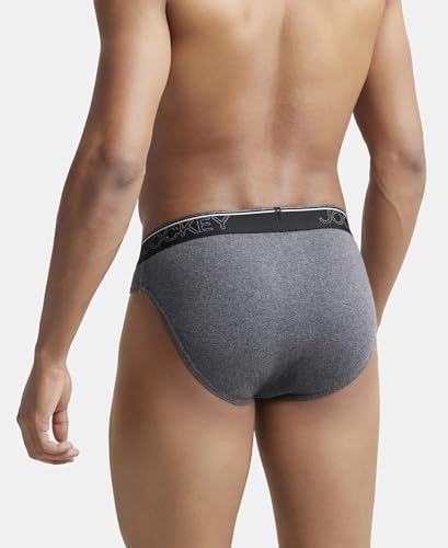 Image of Jockey 8044 Men's Super Combed Cotton Rib Solid Brief with Ultrasoft Waistband (Pack of 2)