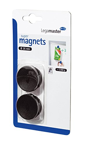 Legamaster Super-Haftmagnete C und C Blister, circa 2500 g, 35 mm, schwarz