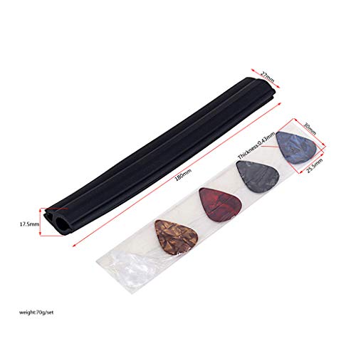 Alnicov Support de médiators pour guitare Pince de serrage Support de micro en caoutchouc noir avec 5 pics - Les Beatles, Paul McCartney, John Lennon, RIngo Starr, George Harrison Alnicov Support de médiators pour guitare Pince de serrage Support de micro en caoutchouc noir avec 5 pics – Image 8