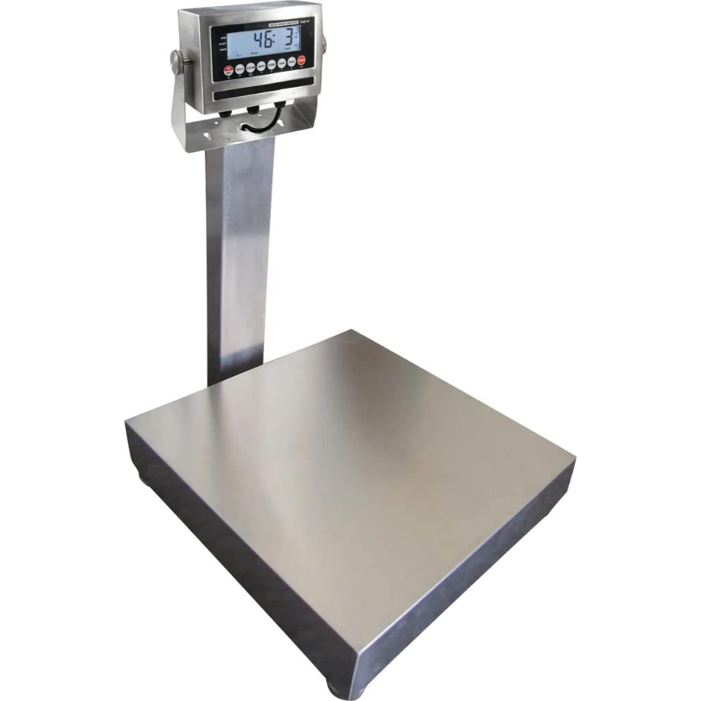SellEton SL-915-SS NTEP/Legal for Trade Washdown Bench Scale with Stainless Steel Bench top & Free Software (16” x 16”, Cap: 300 lb x 0.05 lb)