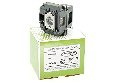 Alda PQ-Premium, Lámpara de proyector para EPSON EB-420 Proyectores, lámpara con Carcasa Cover