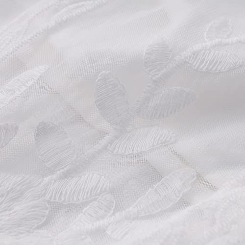 Image of HOYISHION Women's Off The Shoulder Floral Lace Maxi Dress White Bridesmaid Wedding Party Maternity Photoshoot Long Dresses