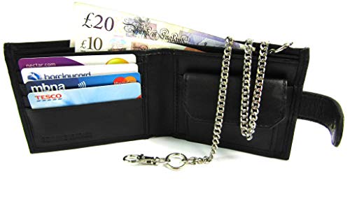 The Leather Emporium Men's Chain Wallet Coin Pouch Credit Card Holder2