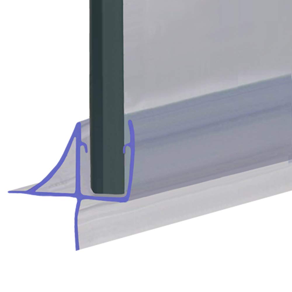 Shower Seal for Screens, Doors or Panels | Fits 8, 9 or 10mm Glass | Straight Fin Shape | Seals Gaps of Up to 12mm | 80cm, 90cm, 140cm or 2m Long | SEAL078 (140cm)