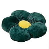 Butterfly Craze Cojín de asiento para suelo con flores de color verde azulado, tamaño 20 pulgadas de diámetro