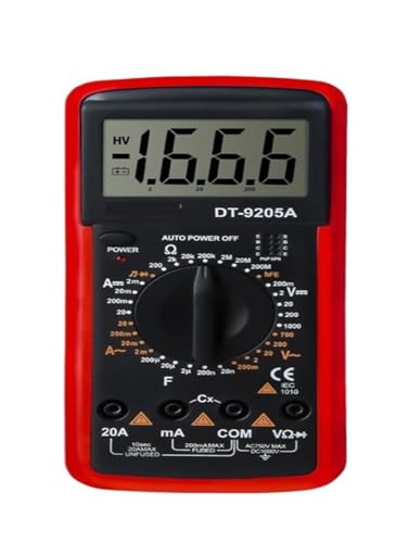 Multimètre numérique portable DT9205A avec ampermètre multitesteur LCD et testeur électrique