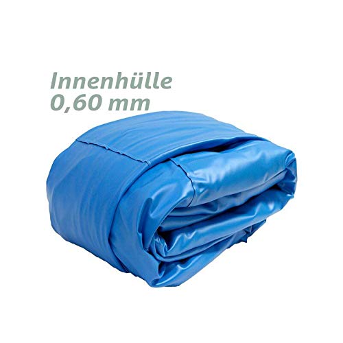 POOL Total Rundpool Ø4,00 x 1,20m, Folie 0,6mm Stahlwand Schwimmbecken-Set inklusive Skimmer-Set mit Einströmdüse