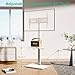 WALI Floor TV Stand with Power Outlet & AV Shelf, Tall TV Stand Mount for 32-75 inch TV up to 110 lbs, Swivel and Height Adjustable TV Stands with Wood Base for Bedroom, Office(TVDVD-6PW), White