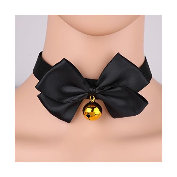 Freebily Damen Punk Choker Leder Slave Halsband mit O-ring Halskette Festish Halsbänder Einstellbar – Bild 3