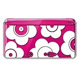 sslink ニンテンドー 3DS 対応 クリア ハード カバー 花柄（ホワイト） t026 レトロ モノトーン フラワー