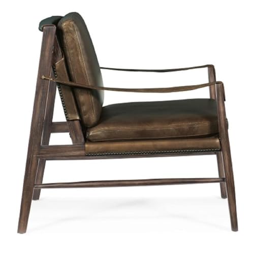 Sillón Plegable Cuero Marrón miniatura 4
