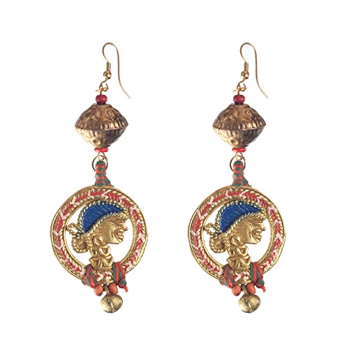 Image of Handcrafted Tribal & Dhokra Art Earrings Collection for Women - Royal Boho Statement Designs in Brass, Wooden, Beaded & Geometric Styles