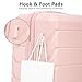 Japovker Luggage Sets 3 Piece, Pink Lightweight & Durable Suitcases with Spinner Wheels & TSA Lock, Expandable PC+ABS Hardshell Suitcases for Travel, Business, Women (Pink, 3 Piece Set)