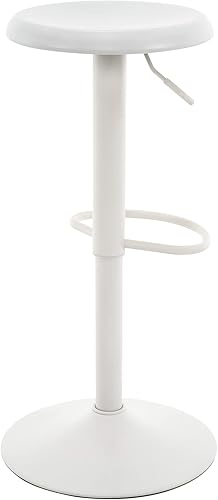 Miniatura 17 de Brage Living Taburete de bar ajustable, taburete de bar giratorio redondo de metal con elevador de aire, silla de bar de altura de mostrador sin