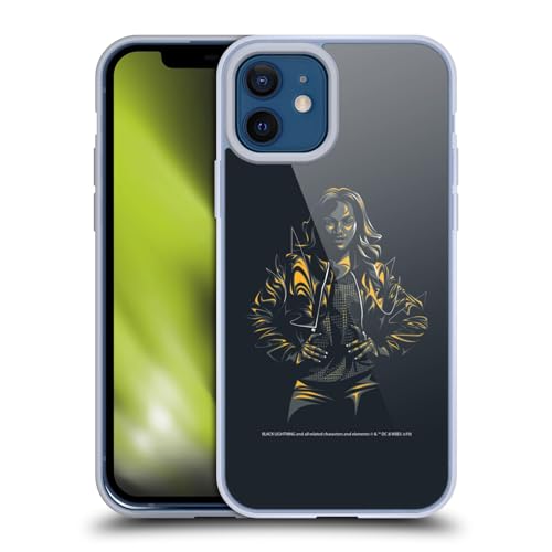 Funda de gel Apple iPhone 12 con arte Black Jennifer Pierce Head Case Designs