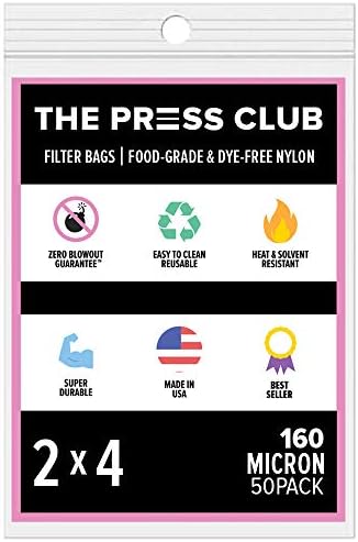 160 Micron | Premium Nylon Tea Filter Press Screen Bags | 2" x 4" | 50 Pack | Zero Blowout Guarantee