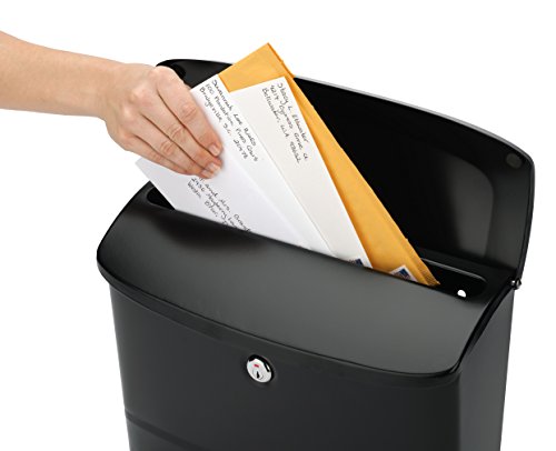 Architectural Mailboxes 2572B-10 Princeton Locking Wall Mount Mailbox, Medium, Black #TOP4