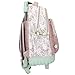 Depesche 13305 TOPModel Summer Feeling - Schulrucksack Trolley in Rosa und Grün, mit Model Motiv und Blumen Muster, Schultasche mit Teleskopgriff und Rollen