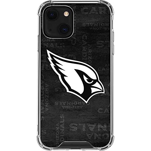 Skinit Clear Phone Case Compatible with iPhone 13 - Officially Licensed NFL Arizona Cardinals Black & White Design