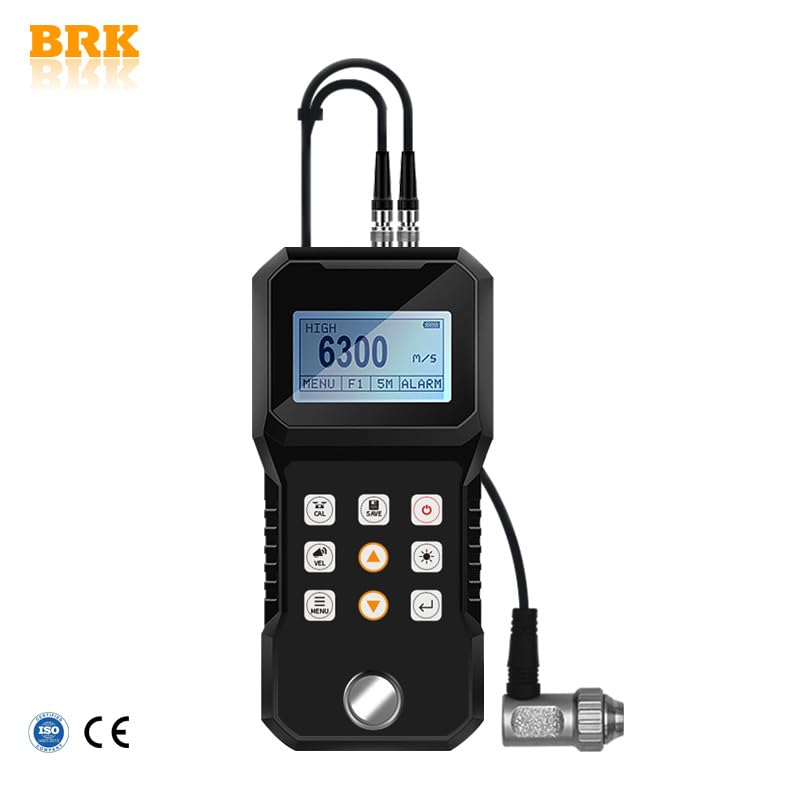 Miernik Gaussa BRK Electronic 6mm Probe Portable Digital Ultrasonic Thickness Gauge/Meter for Steel Pipe & Curved Surface with Range 0.75-80mm do Badań