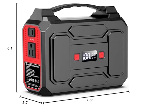 Portable Power Station Bank 146Wh 200W Peak(100W Rated), Solar Powered Power Bank with AC Outlet 110V for Camping, Solar Charger Power Bank Battery Pack 39600mAh for Home Outdoor Emergency 3 AI VOLT Generator Website 41hKZT76z9L. SL500 AI VOLT Generator Website