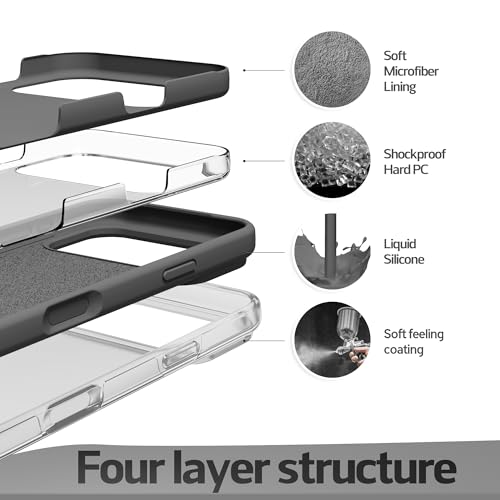 Image of iPhone 17 pro Max /18 pro Max Case Silicone(Charcoal Gray)