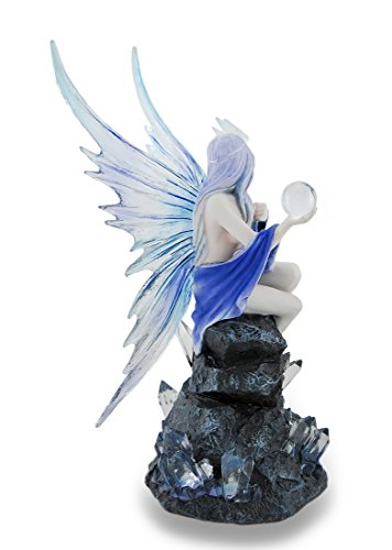 Estatua Hada Stargazer Azul y Púrpura 10 pulg miniatura 3