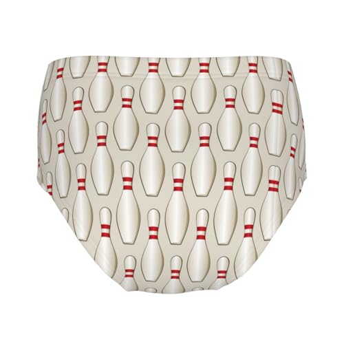 Bowling Pin Pattern Girls' Underwear Soft Cotton Little Girls Panties Comfort Briefs2