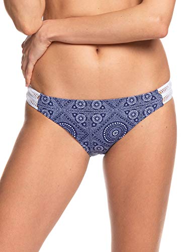 Roxy Junior's to The Beach Regular Swimsuit Bikini Bottom, Medium Blue Shibori Nights Southwest, M