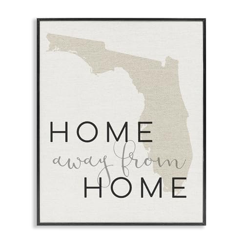 The Stupell Home Décor Collection Home Sweet Florida Typography Framed Giclee Texturized Art, 11x14