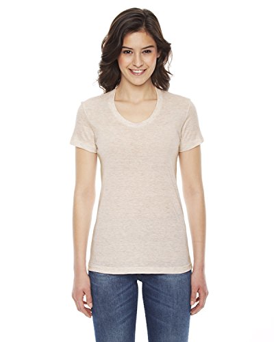 American Apparel TR301W Ladies' Triblend Short-Sleeve Track T-Shirt Tri Oatmeal S