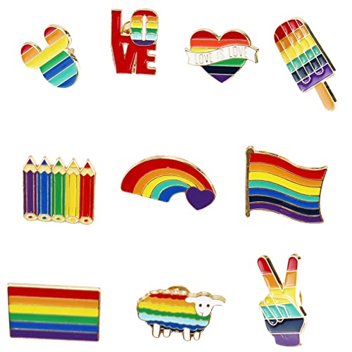 Kuaikely Brosche mit Comic-Design, Anstecknadel, Brooch, Dekoration, Brosche, Regenbogen, bunt, Anstecknadeln, für Pullover, Schals, Kleider Cover