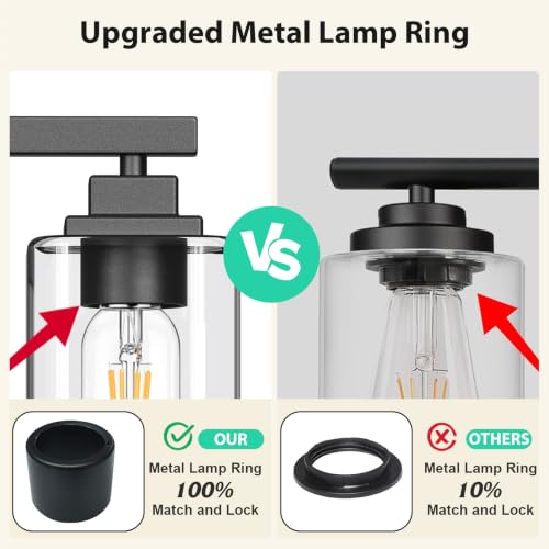 Image of Matte Black Bathroom Light Fixtures, 10-Light Vanity Lights over mirror